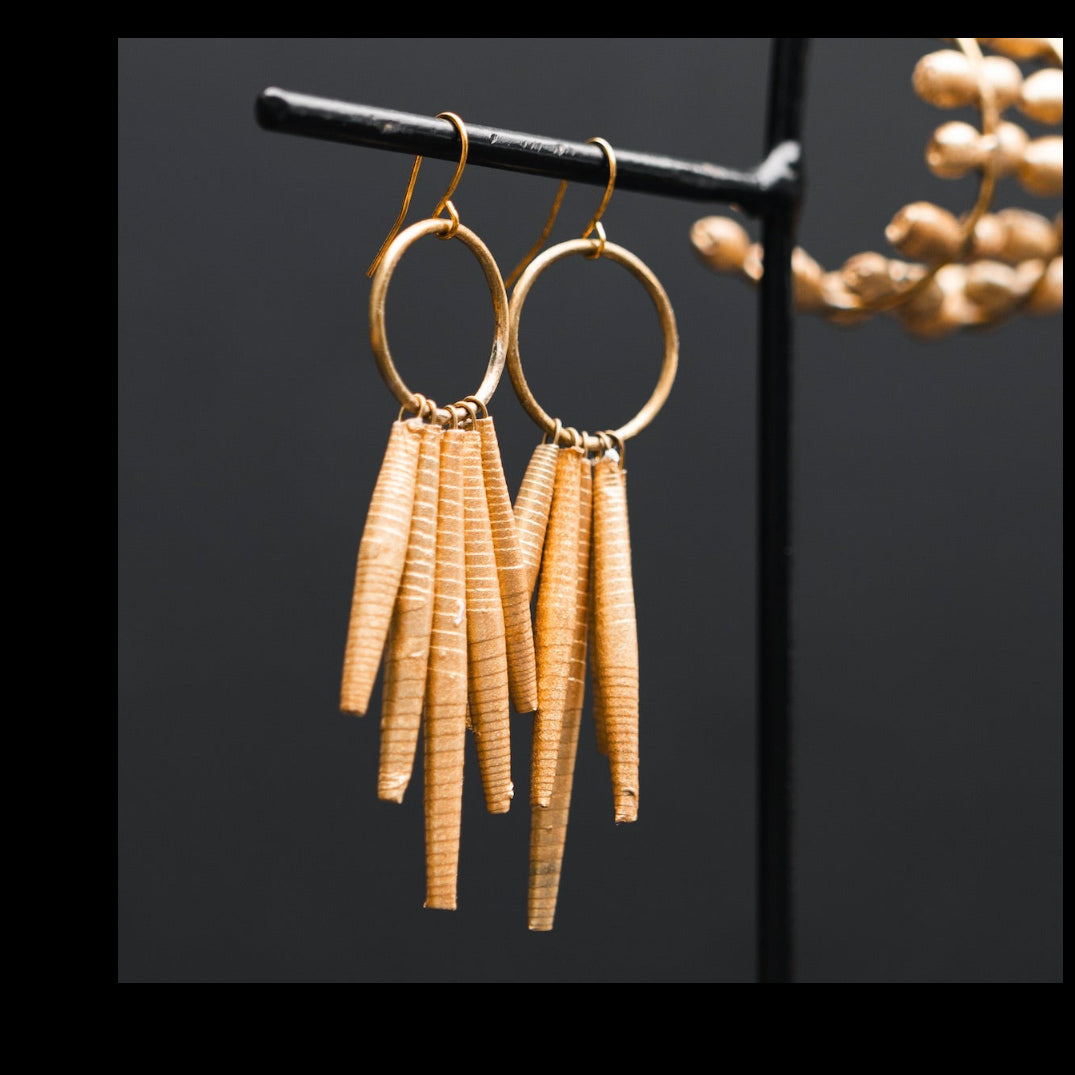 PapierOhrringe Drops long